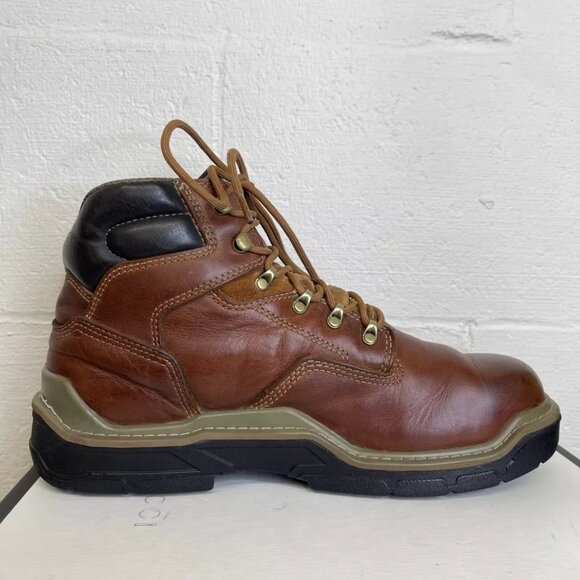 Wolverine Raider Durashocks Flex 6" Work Boots Brown Leather Lace up Mens 11.5 M - Picture 2 of 14